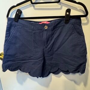Lilly Pulitzer Dark Blue Scalloped Shorts
